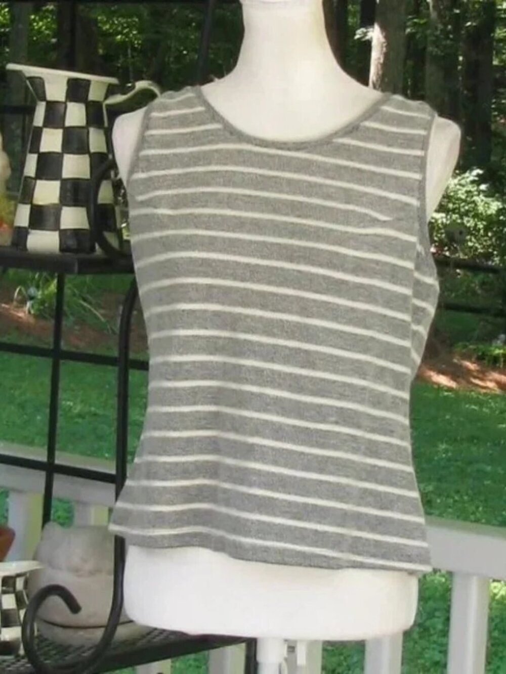 NWT SABO Skirt sleeveless lace up top shirt blouse 8 luxury boho style
